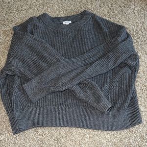 Gray Cropped Sweater